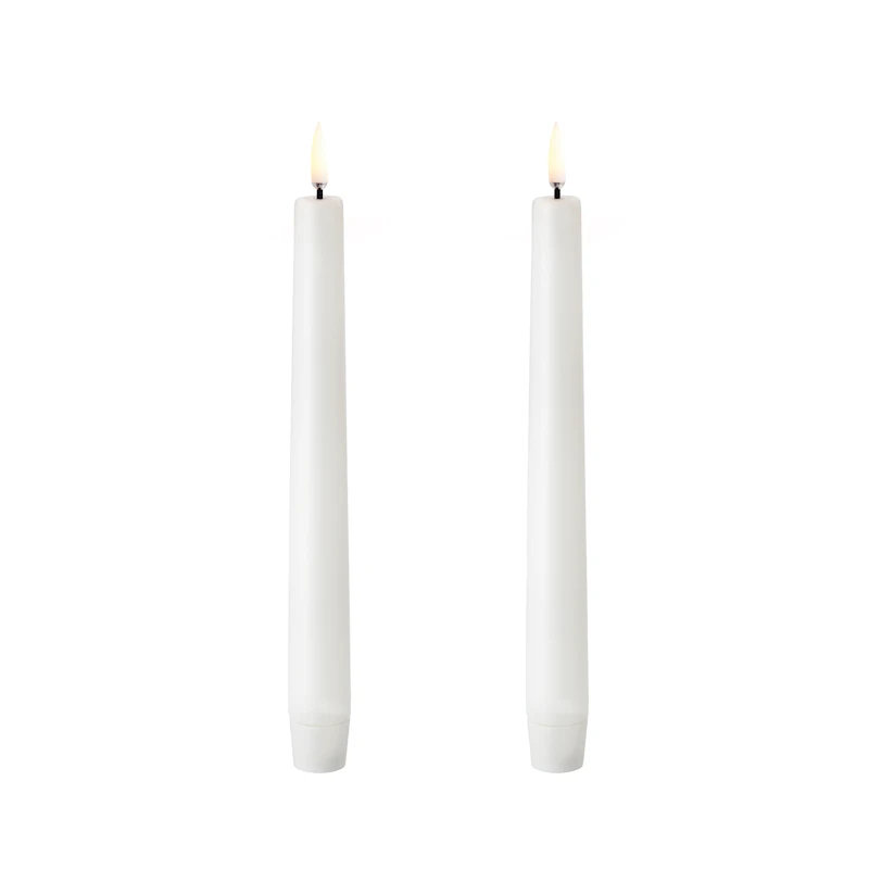LED Taper Candle 20,5 cm 2-pack, Nordic White