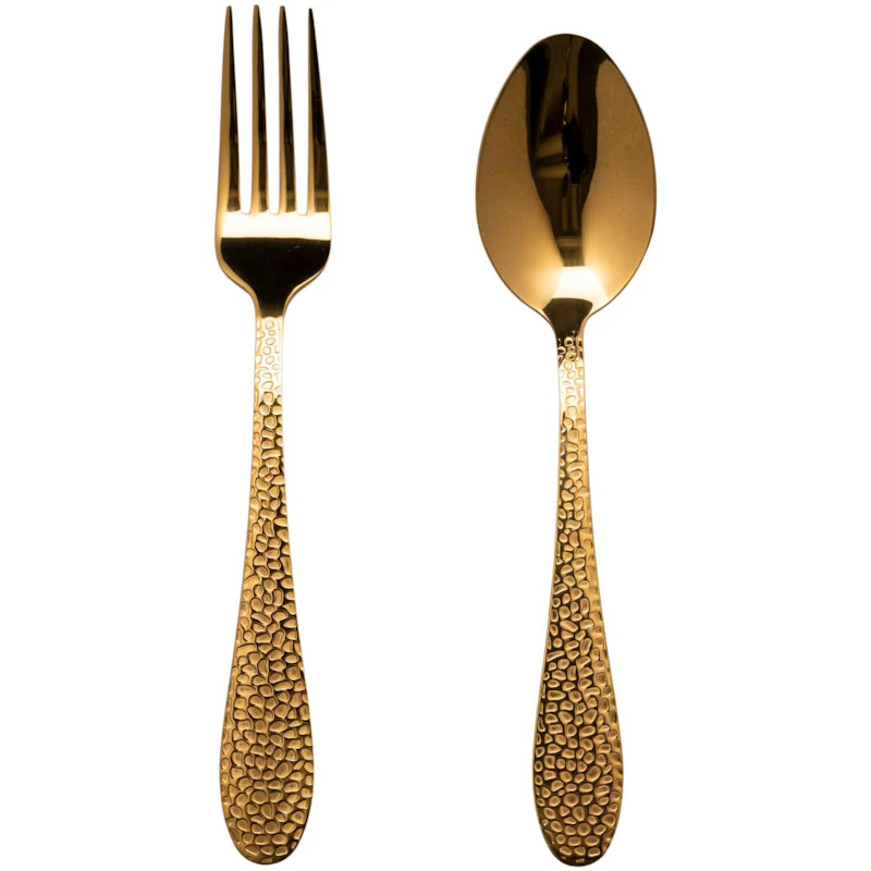 Frost Dessert Cutlery / Starter Cutlery 8 Pieces, Brass