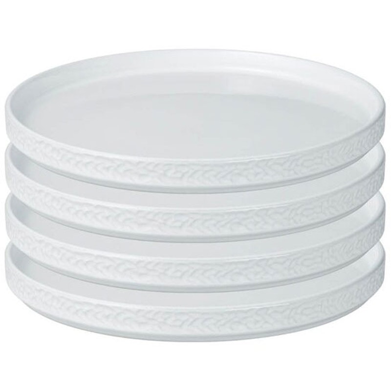 Servisen C Plate 25 cm 4-pack, White