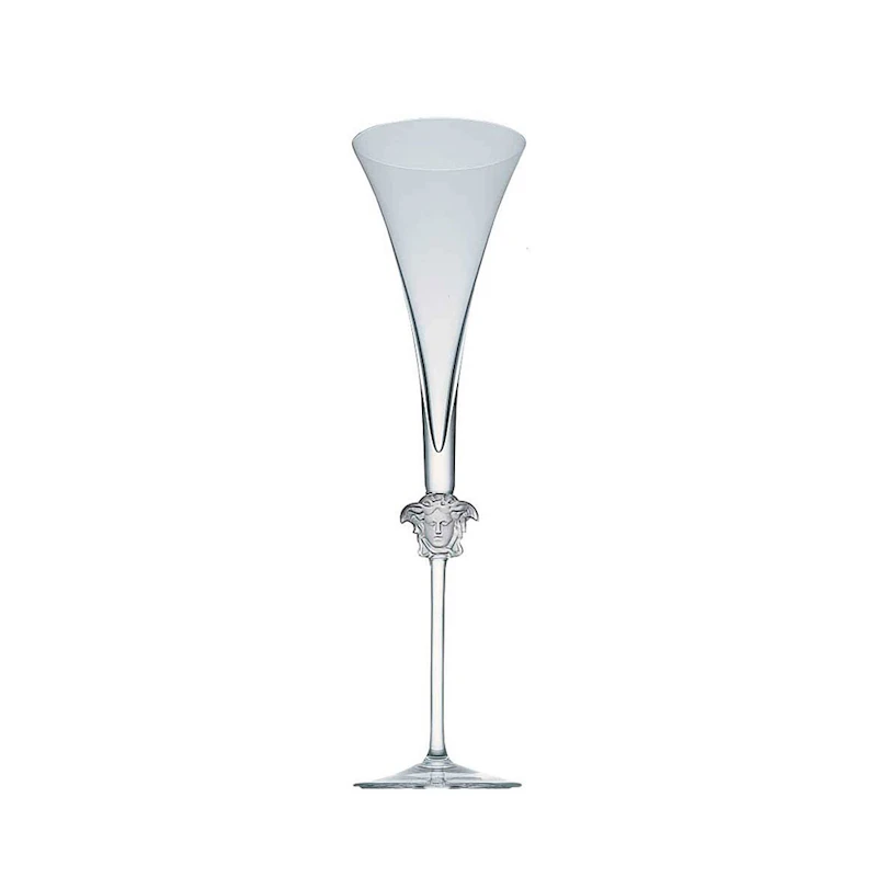 Versace Medusa Luminere Champagne Flute, Clear