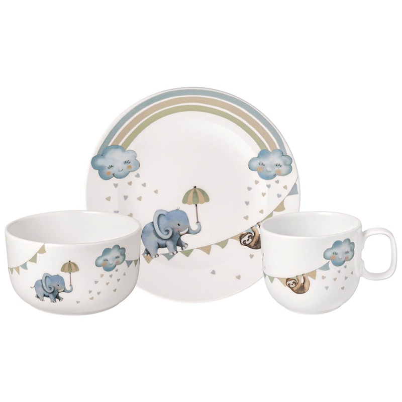 Boho Kids Children's crockery set 3 Pieces, Blue