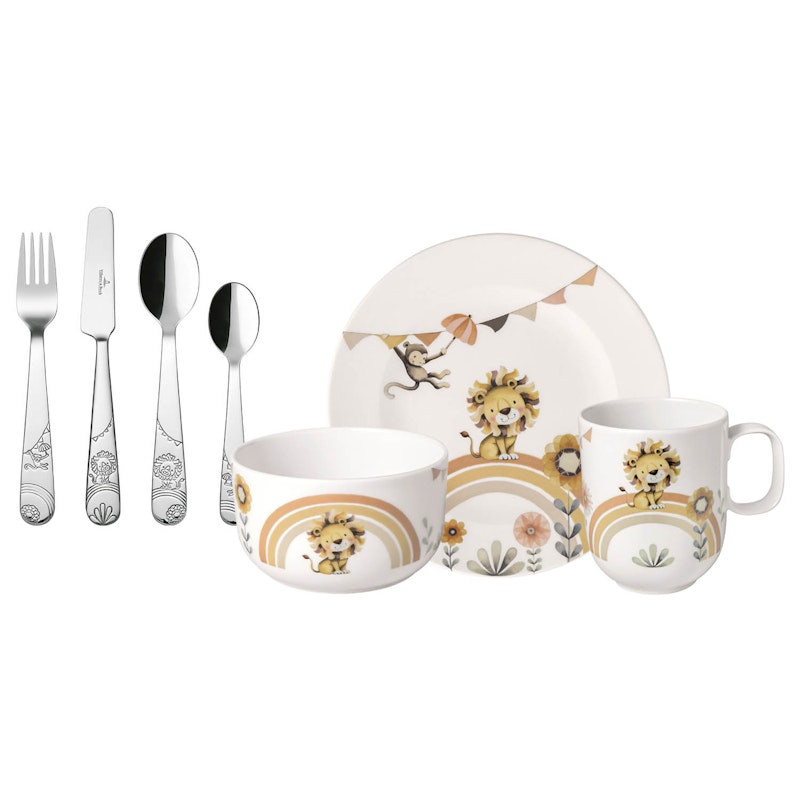 Boho Kids Children’s crockery set 7 Pieces, Beige