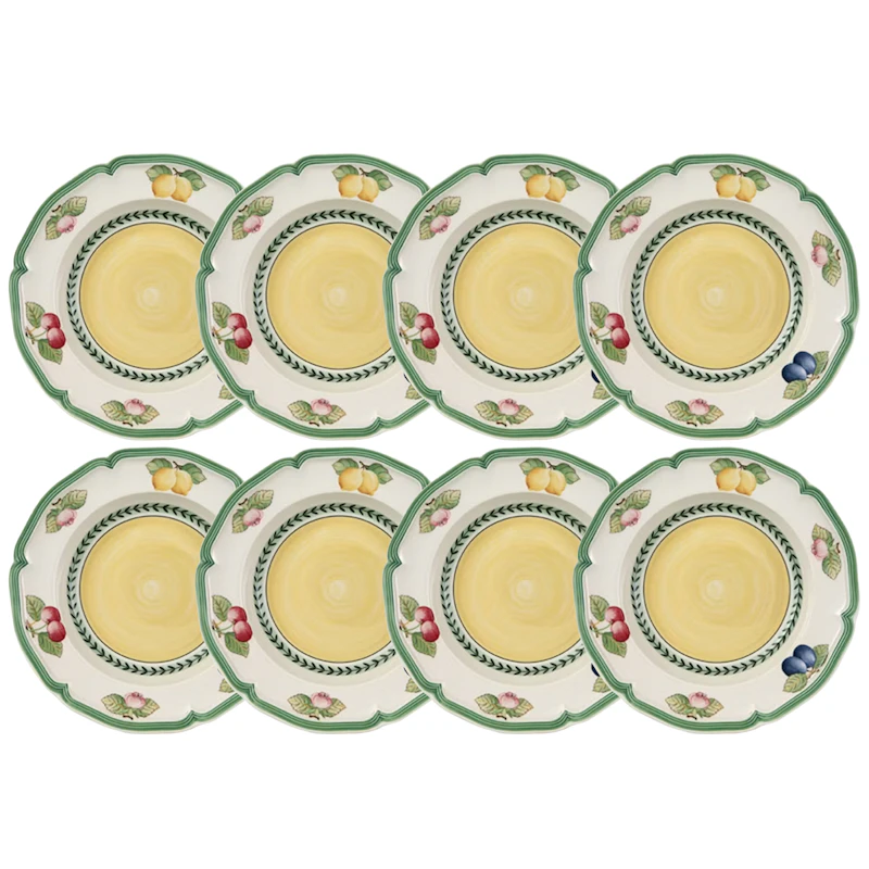 French Garden Fleurence Deep Plate 23 cm 8-pack