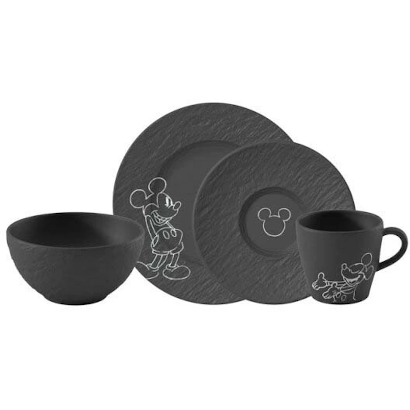 Manufacture Rock Mickey Mouse Breakfast Set, Black
