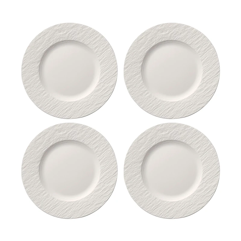 Manufacture Rock Plate 22 cm 4-pack, White