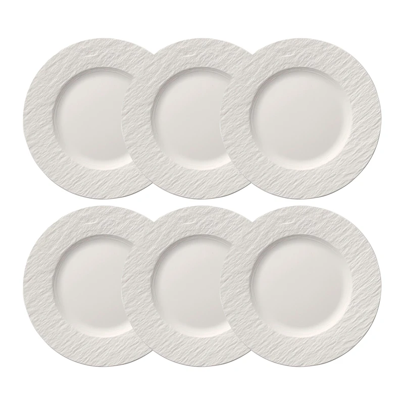 Manufacture Rock Plate 22 cm 6-pack, White