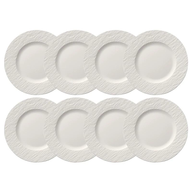 Manufacture Rock Plate 22 cm 8-pack, White