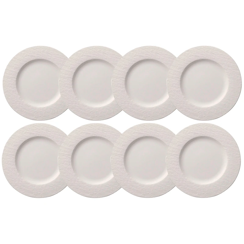 Manufacture Rock Plate 27 cm 8-pack, White