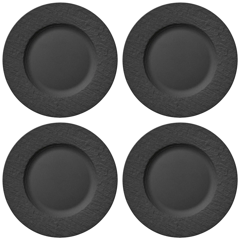 Manufacture Rock Plate 27 cm Black, 4-pack
