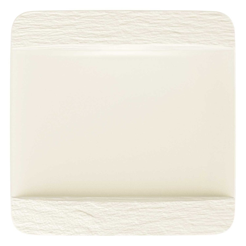 Manufacture Rock Squared Plate, White 28 cm