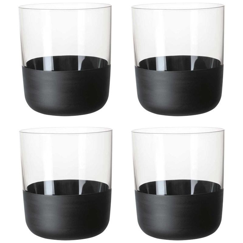 Manufacture Rock Tumbler 25 cl 4-pack, Black