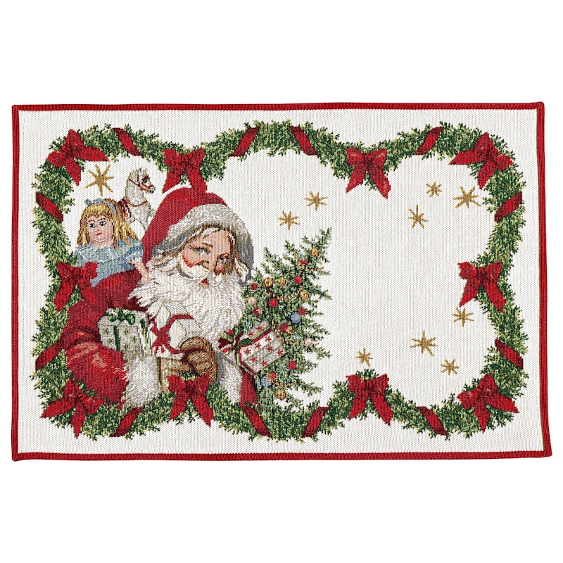 Toy's Fantasy Tapestry Placemat, Santa colored