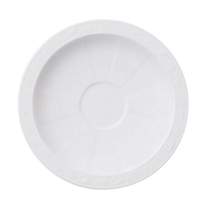 White Pearl Saucer For Espresso Cup, 13 cm