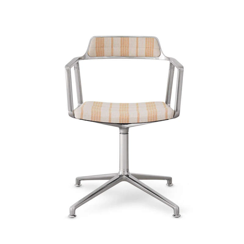 452 Mesura Edition Swivel Chair, Striped Yellow