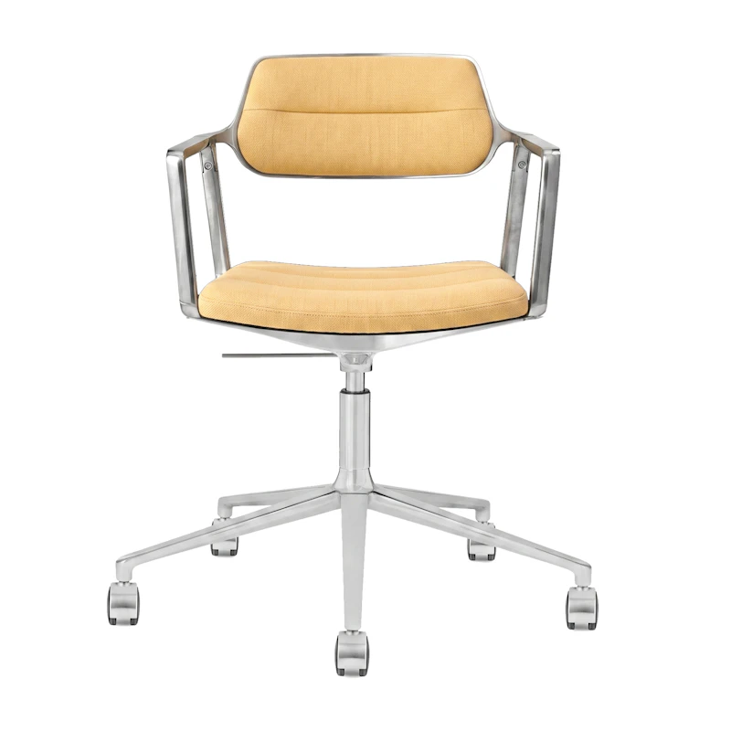 453+ Swivel Chair With Castors, Yellow