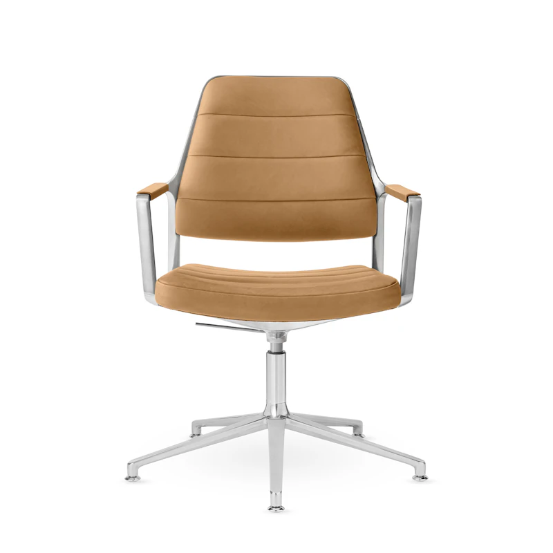 455+ Swivel Chair, Camel Leather