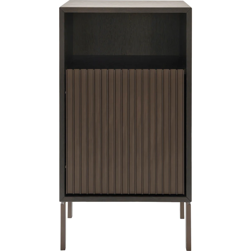 672 Bedside Table With Legs, Dark Oak