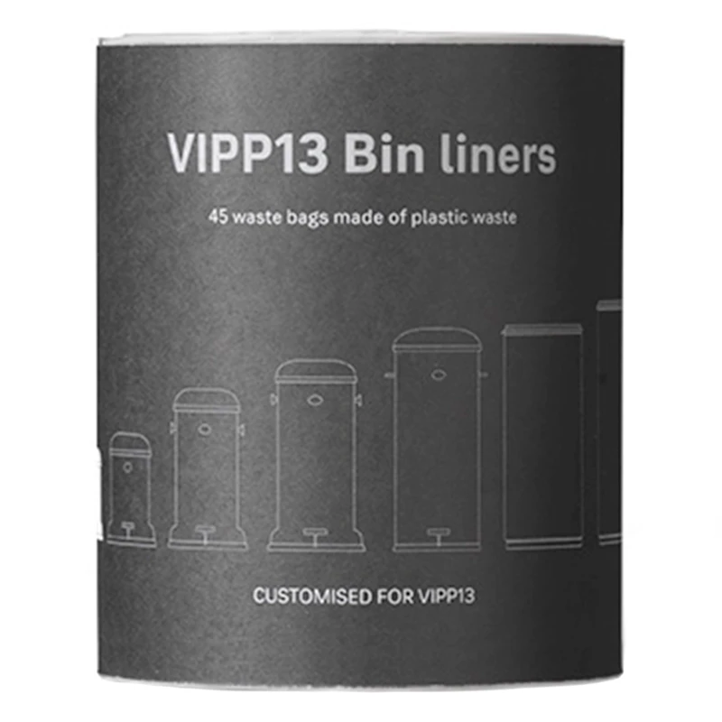 Vipp 13 Bin Liner For Pedal Bin 8-pack, 4 L