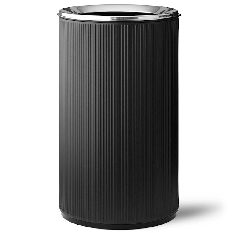 19 Open Top Bin 60 L, Black / Polished Steel