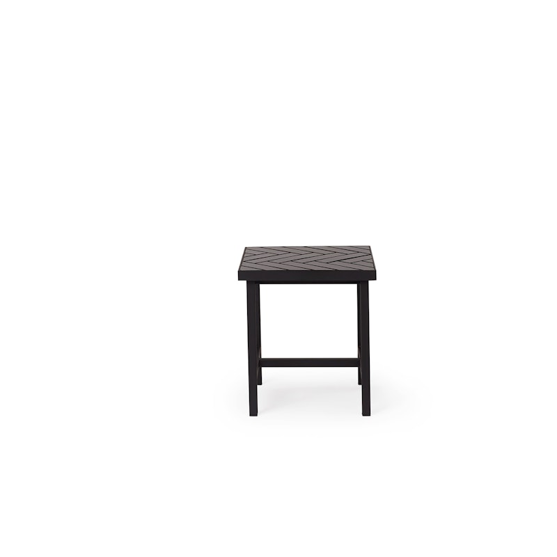 Herringbone Tile Side Table Low, Black