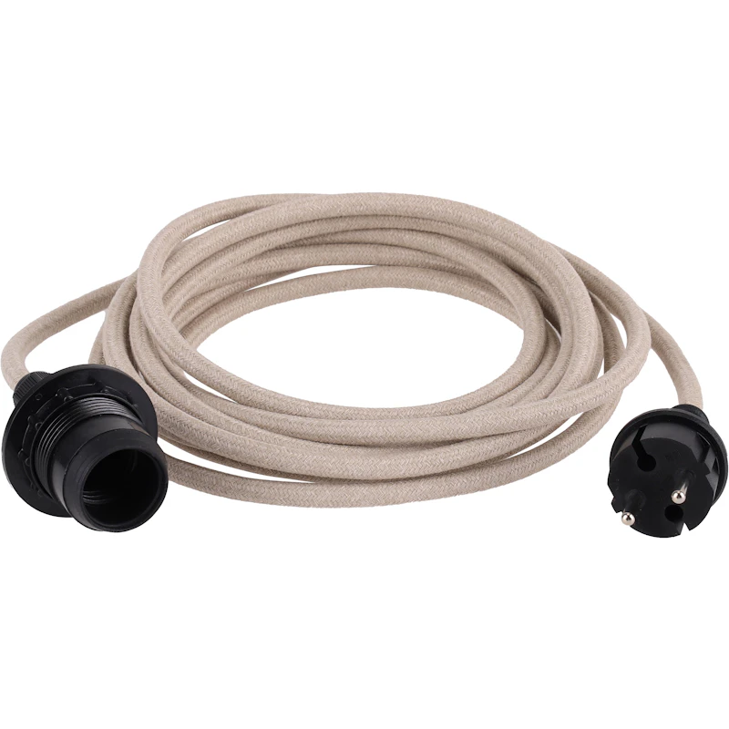 Cable Set Textile E27 Outdoor, Natural