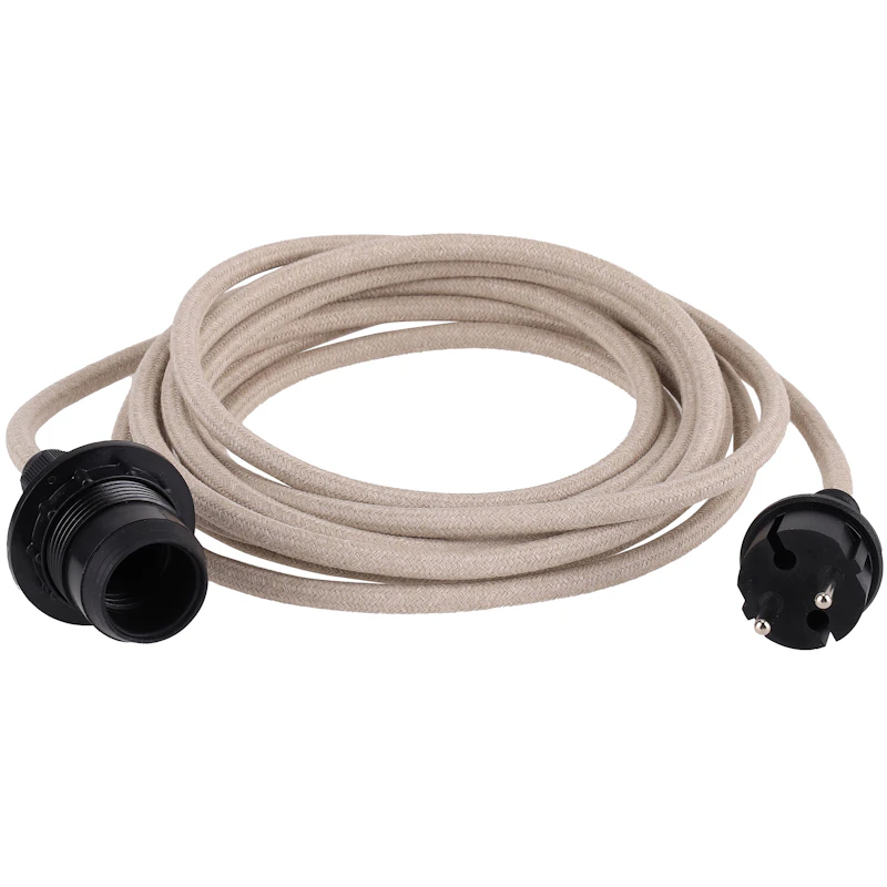 Cable Set Textile E27 Outdoor, Natural