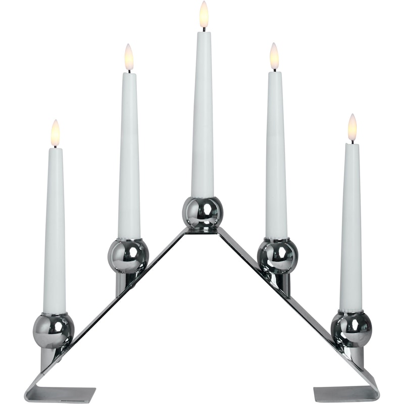 Luna Advent Candle Holder, Chrome