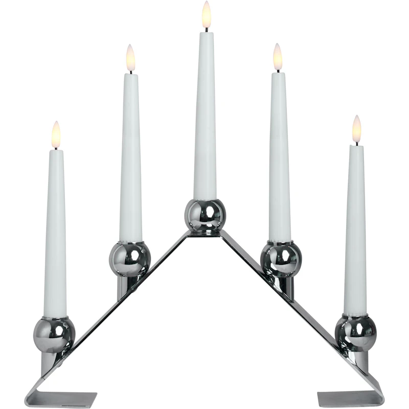 Luna Advent Candle Holder, Chrome