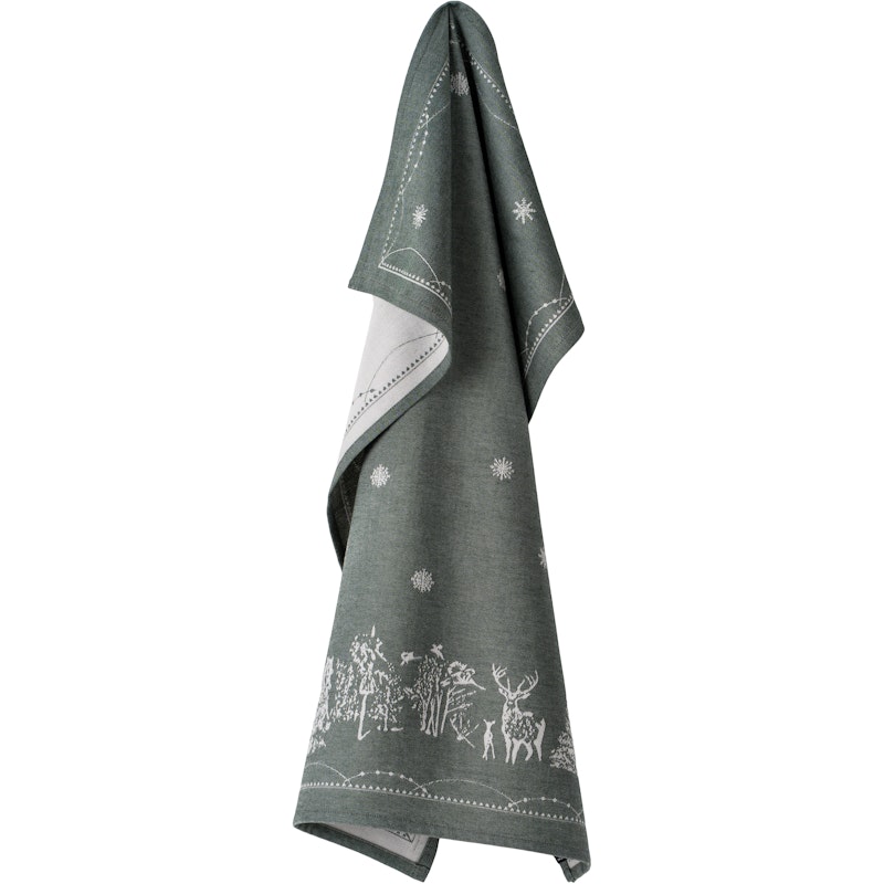 Julemorgen Kitchen Towel 50x70 cm, White / Green