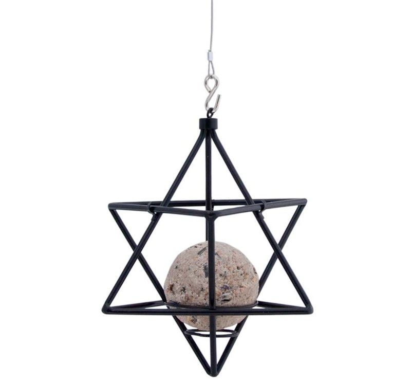 Suet Ball Feeder Star, Black