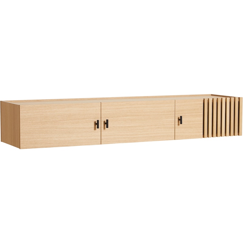 ARRAY Sideboard Low / Wall 150 cm, White Pigmented Oak