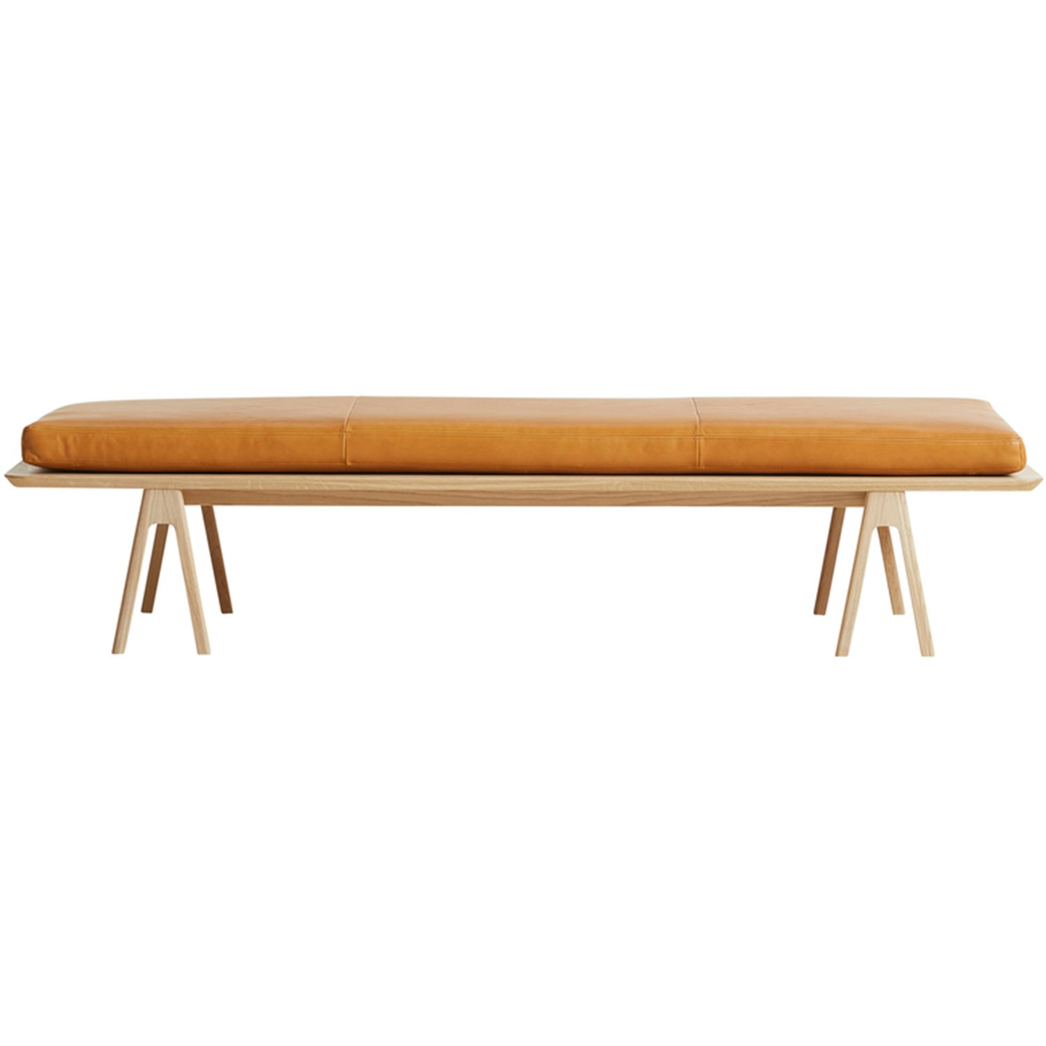 Level Daybed Cognac Leather White Pigmented Oak RoyalDesign
