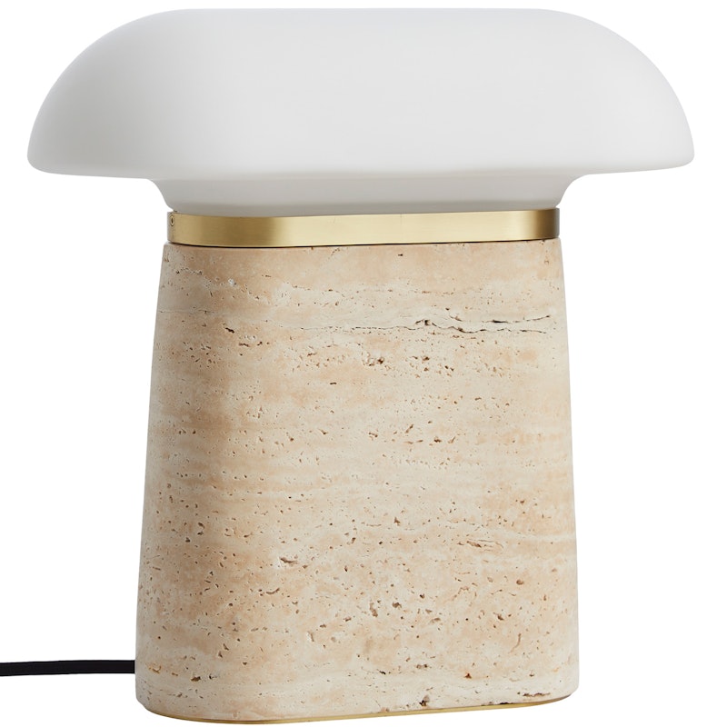 Nova Table Lamp, Ivory Travertine