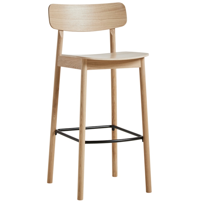 Soma Bar Stool, White Pigmented Oak